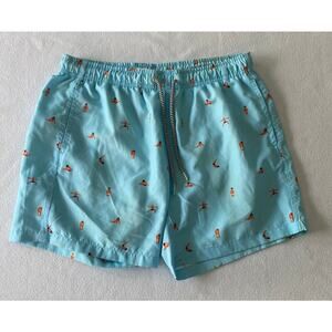 BOARDIES APPAREL Men’s Medium Yoga Poses Mesh Swim Shorts Quick Dry Drawstring